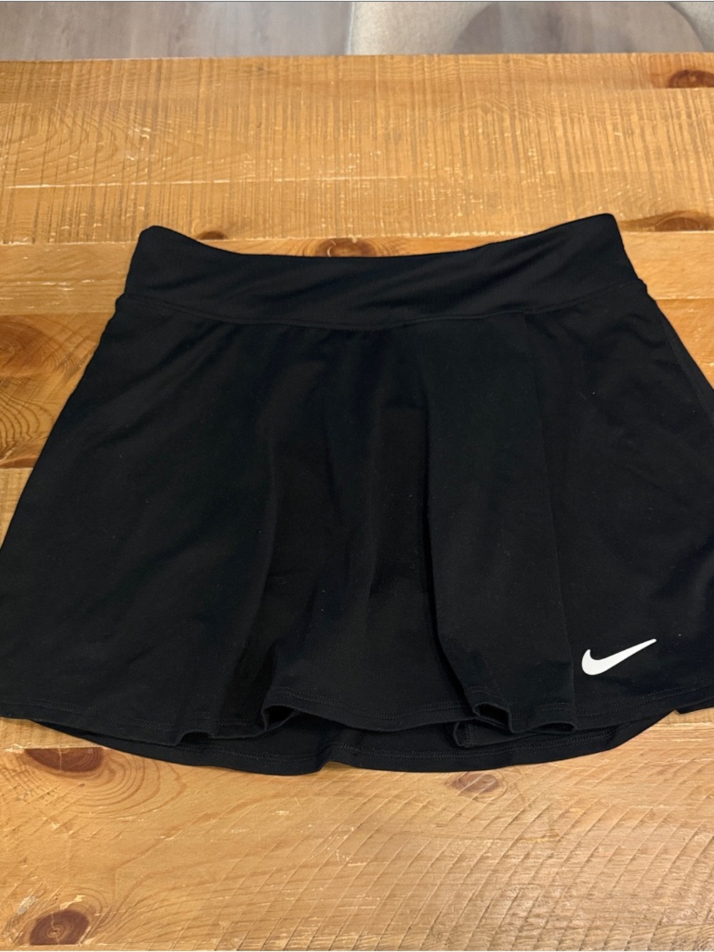 Nike Black Women's Tennis Skort with White Swoosh